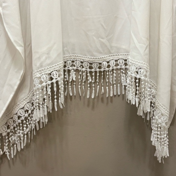 Lulus To the Hills Ivory Crochet Cover-Up white Womens One Size beach swim - Picture 5 of 6